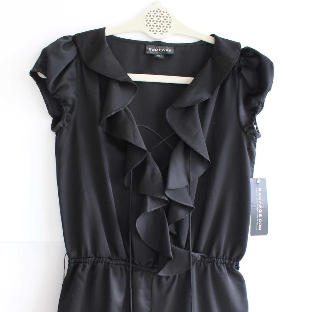 Rampage Lace Up Romper